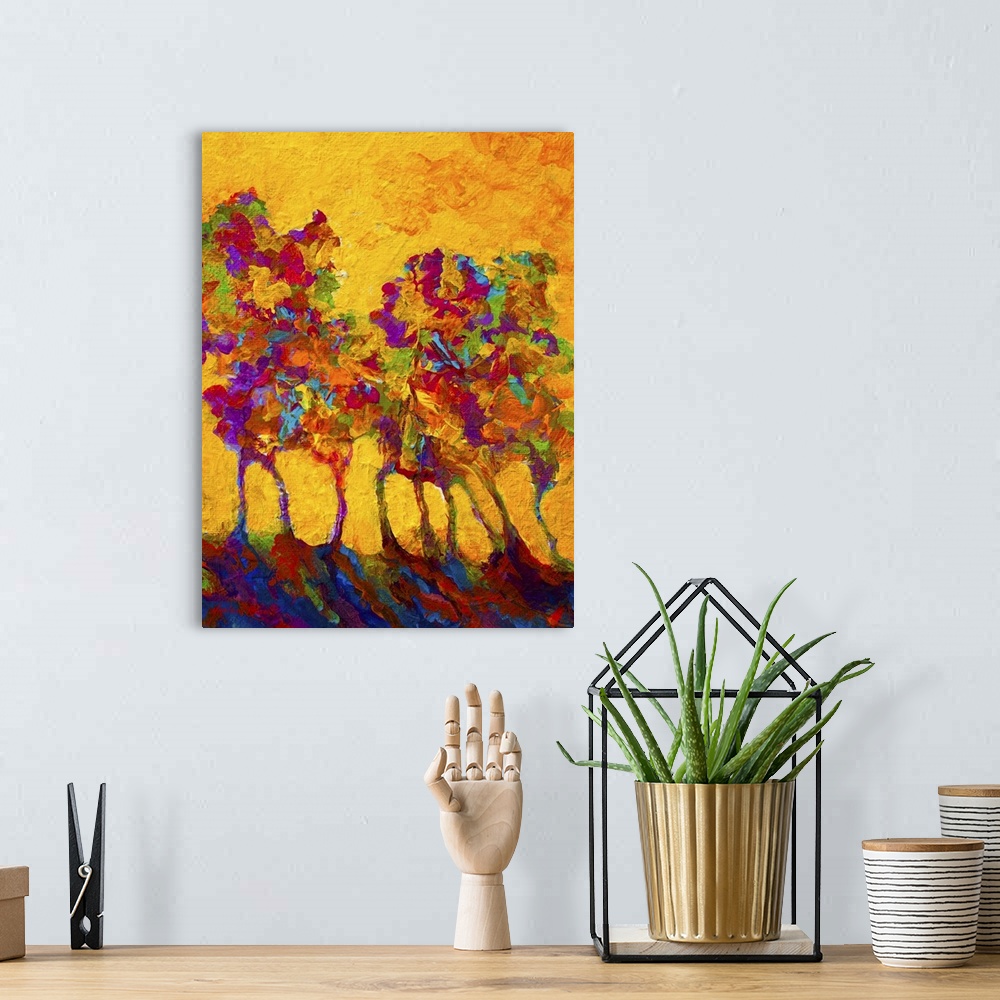 A bohemian room featuring Abstract Landscape