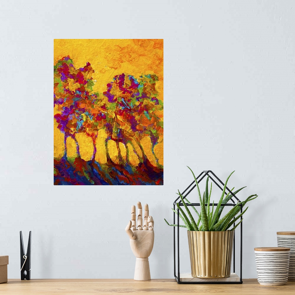 A bohemian room featuring Abstract Landscape