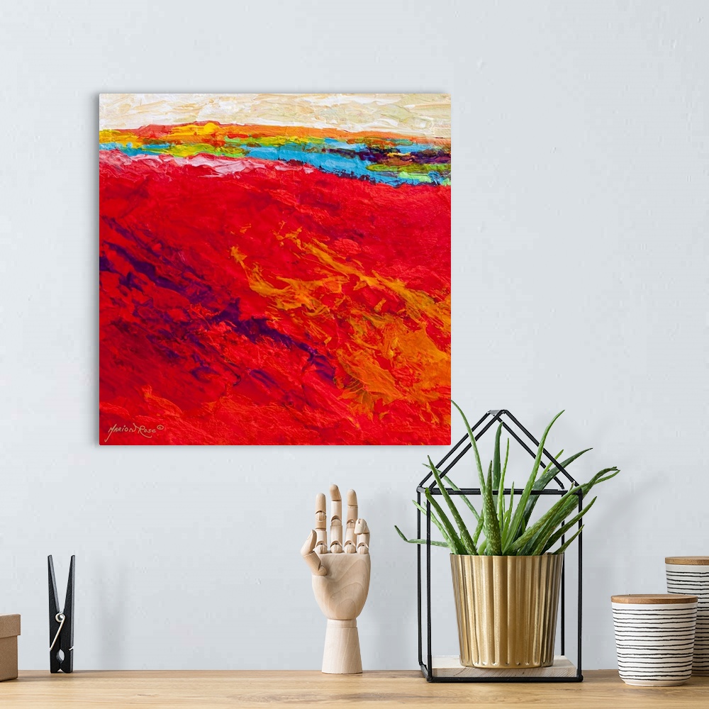 A bohemian room featuring Abstract Landscape IV