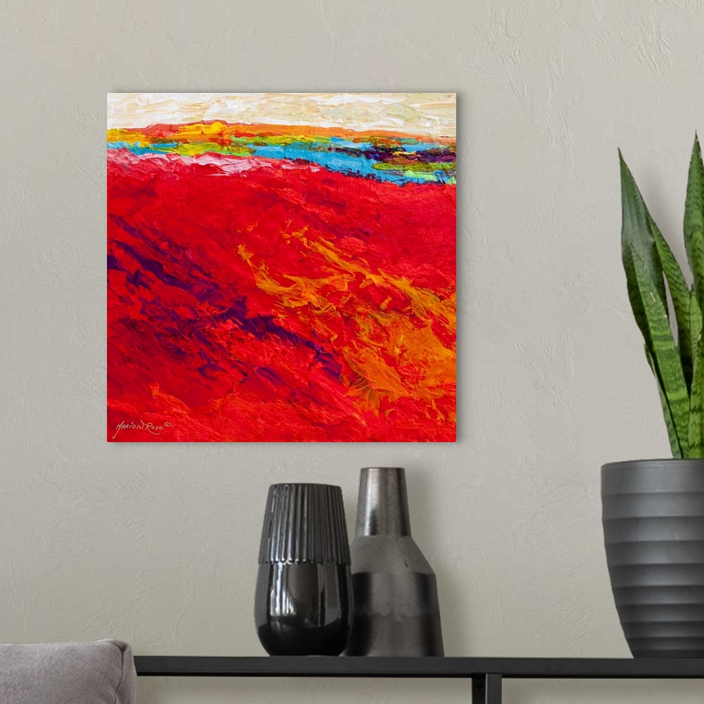 A modern room featuring Abstract Landscape IV