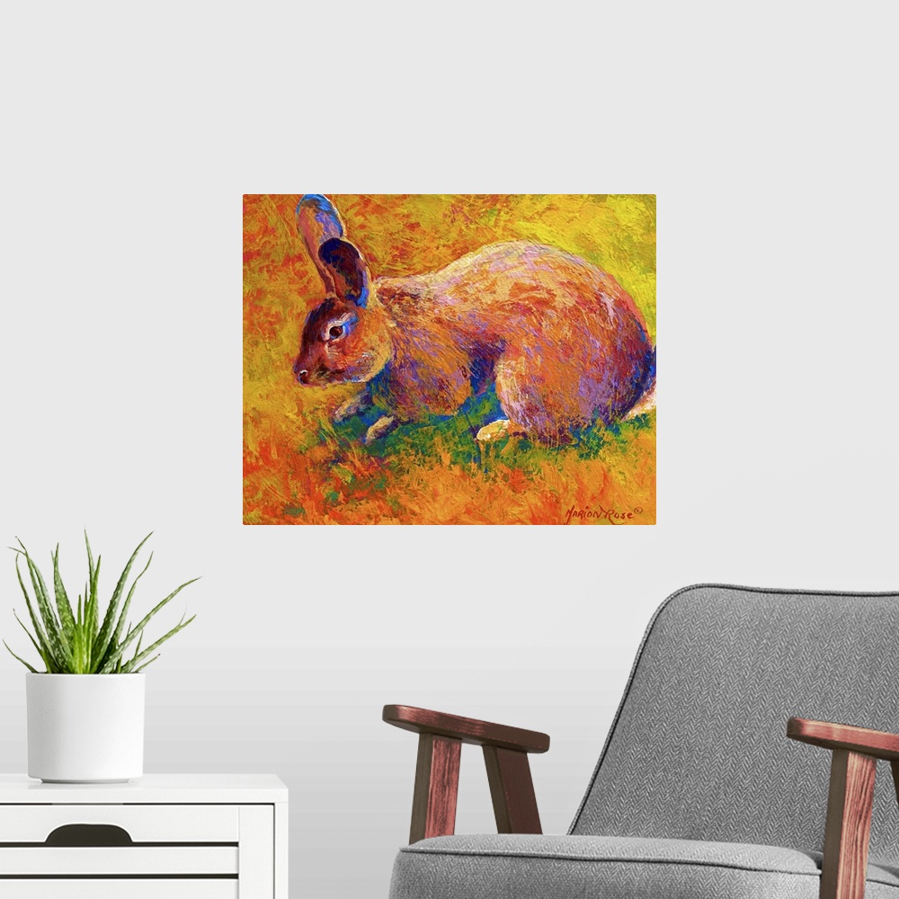 A modern room featuring Cottontail II