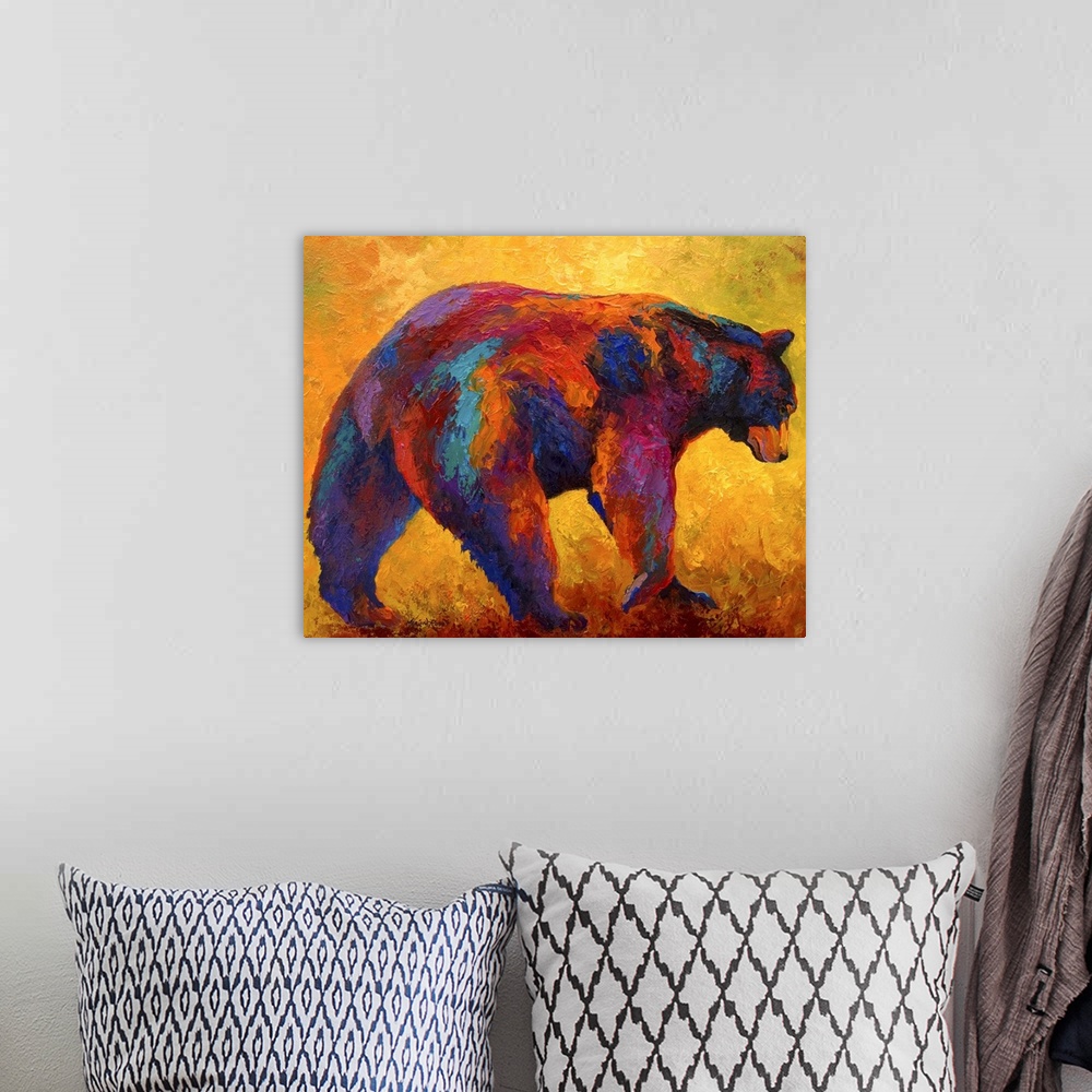 A bohemian room featuring Daily Rounds Black Bear