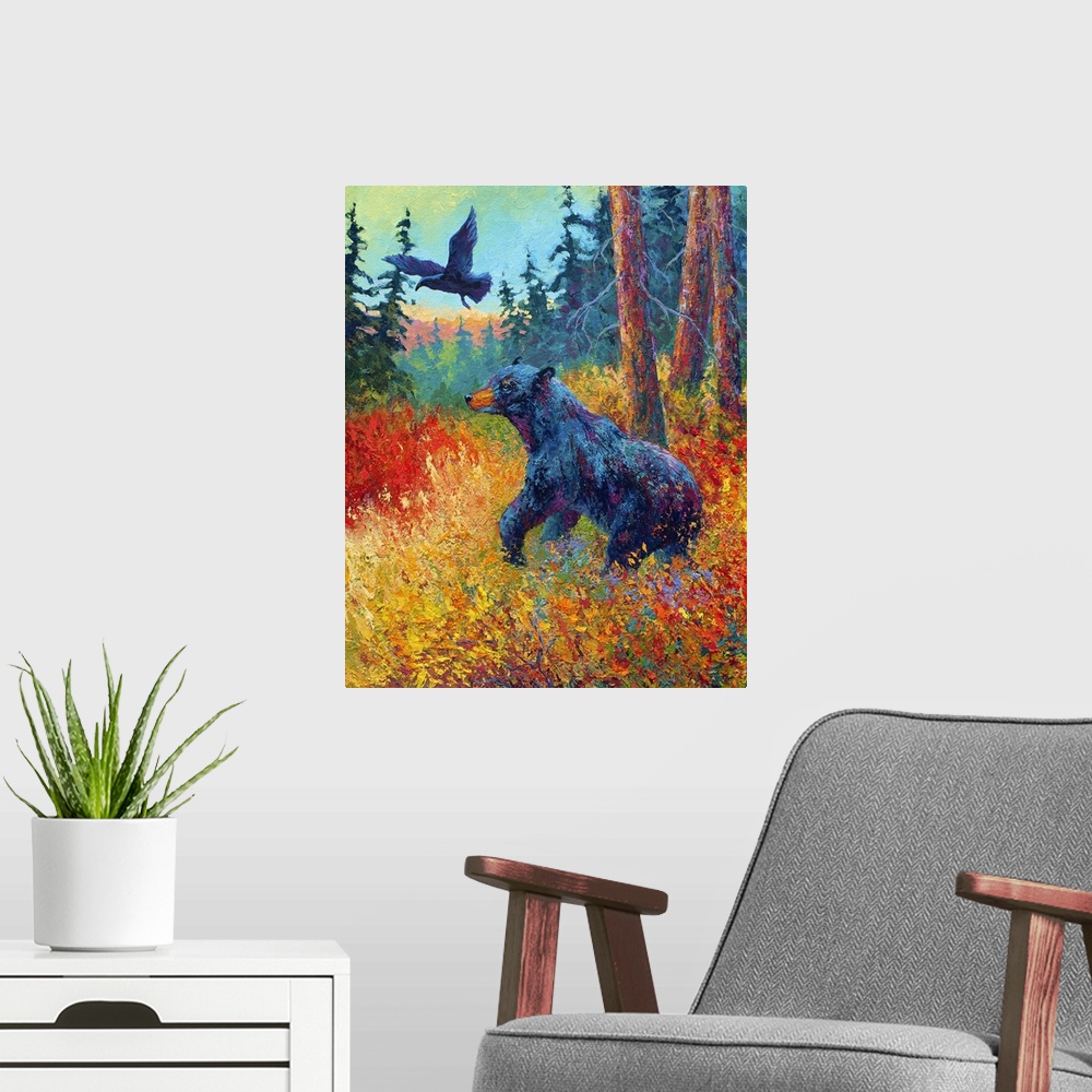 A modern room featuring Forest Friends