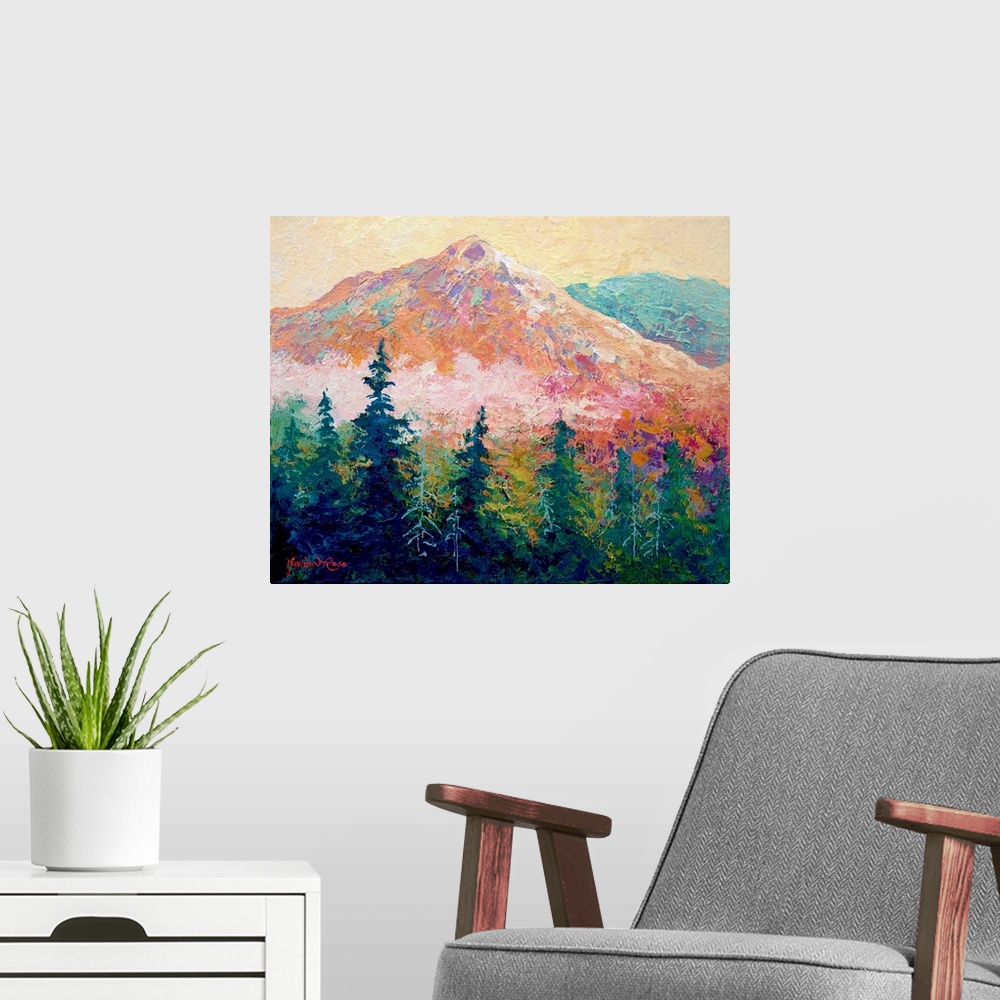 A modern room featuring Mountain Sentinel