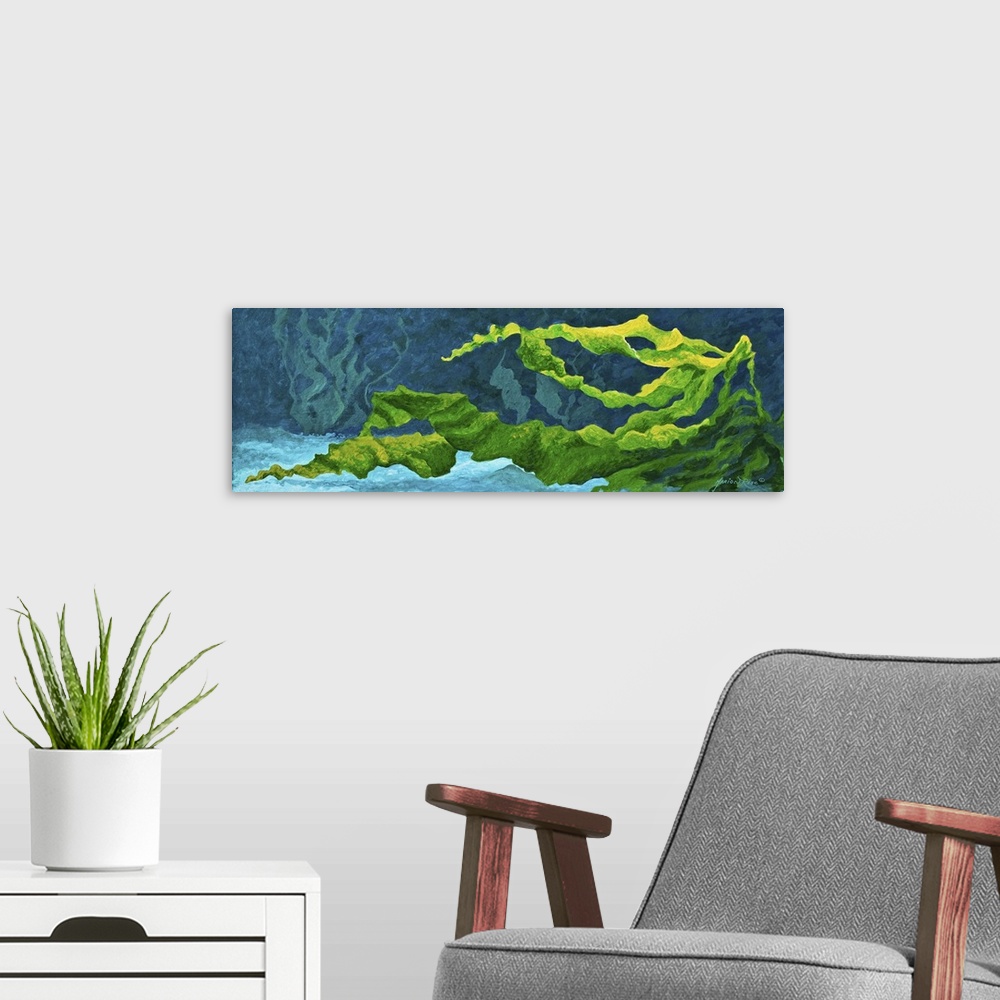 A modern room featuring Ocean Kelp