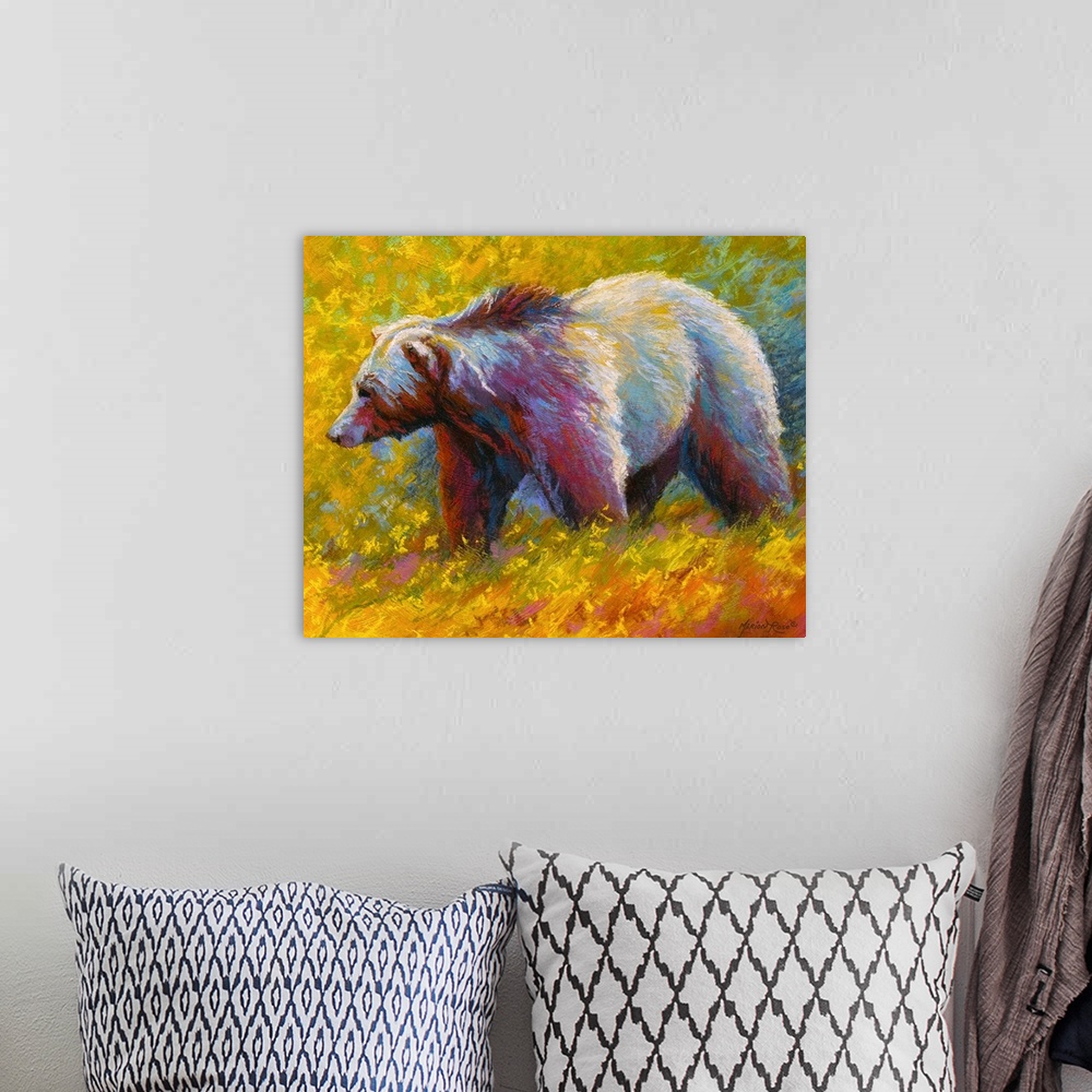 A bohemian room featuring Pastel Grizzly