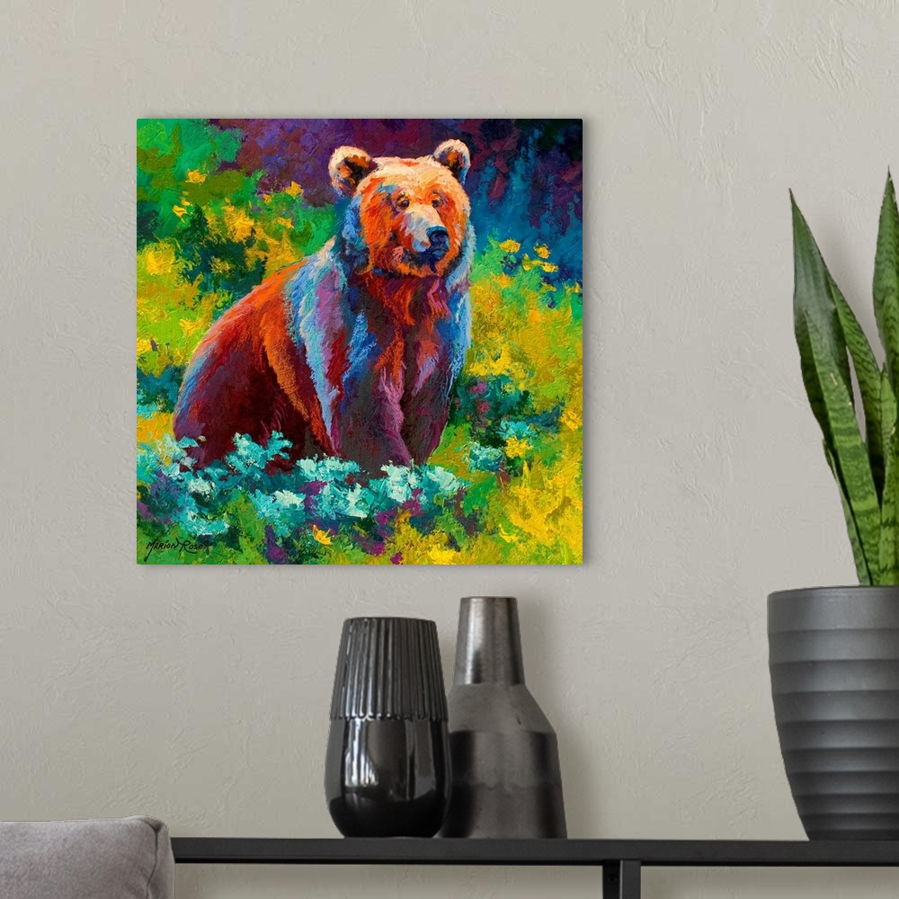 A modern room featuring Wildflower Grizzly