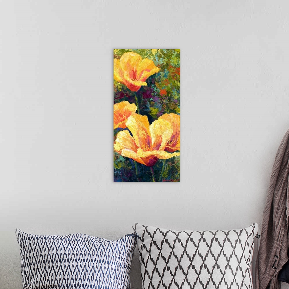 A bohemian room featuring Yellow Field Poppies