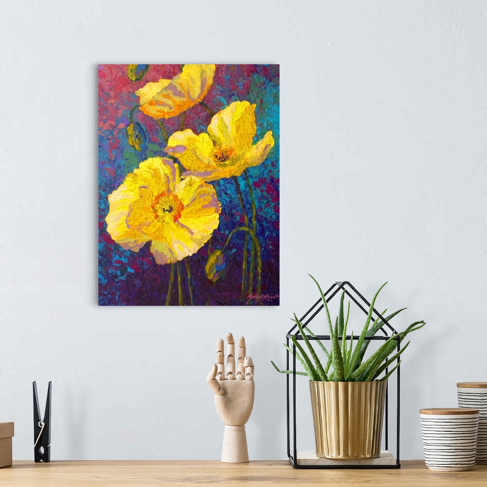 A bohemian room featuring Yellow Poppies