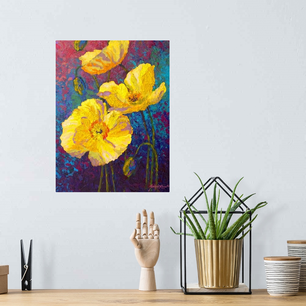 A bohemian room featuring Yellow Poppies