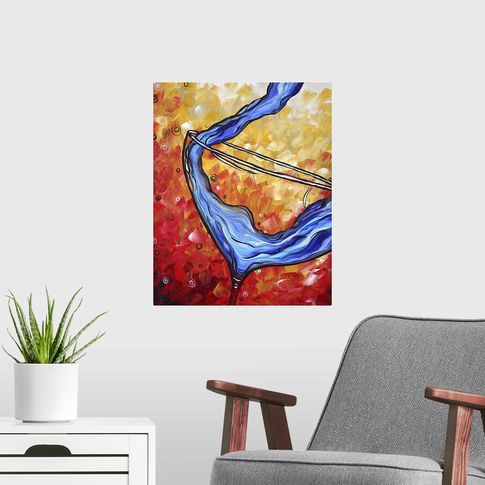 A modern room featuring Bubbling Joy IV
