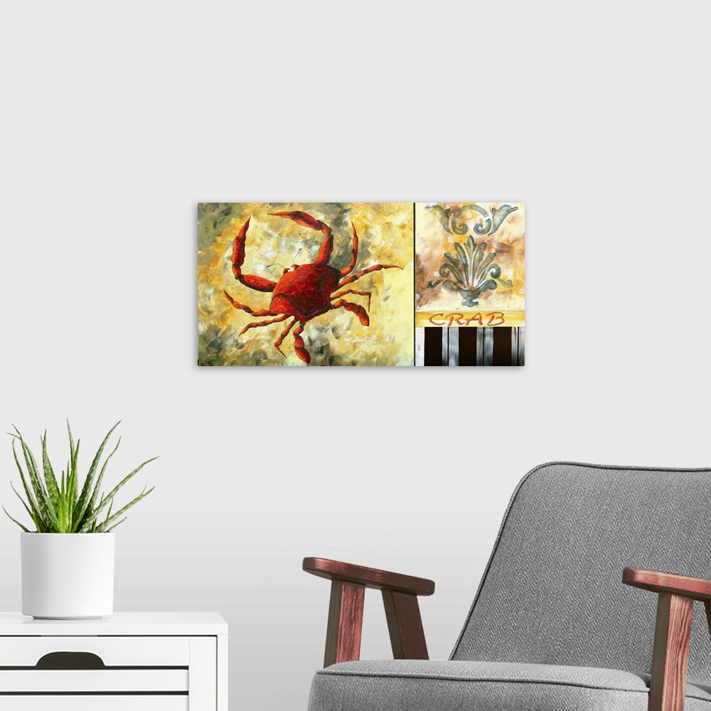 A modern room featuring Crab