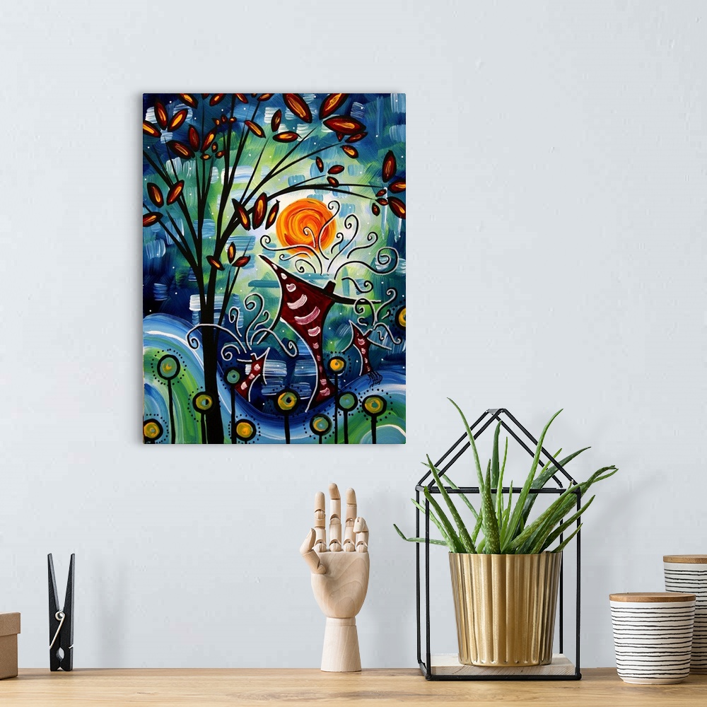 A bohemian room featuring Megan Aroon Duncanson (MADART) has a distinct flair for modern/contemporary art.  Her style and u...