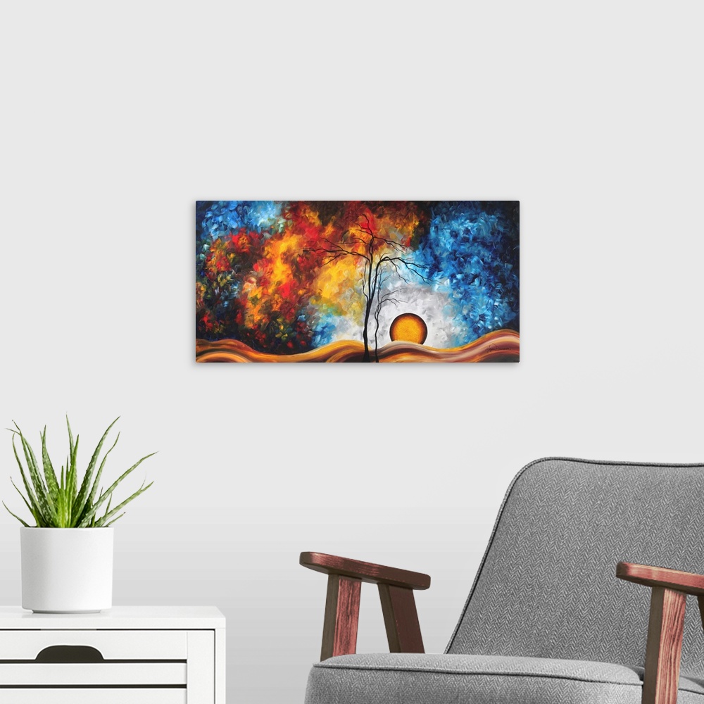 A modern room featuring Fire And Ice