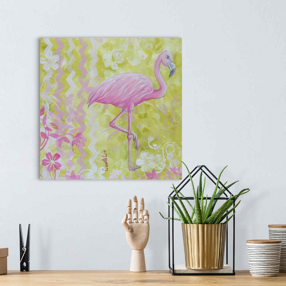 A bohemian room featuring Flamingo Dance