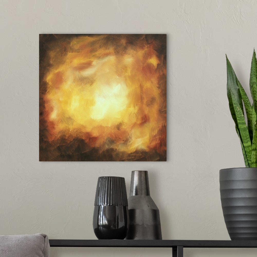 A modern room featuring This is a Huge contemporary set of three original paintings that coordinate with one another. ?Th...
