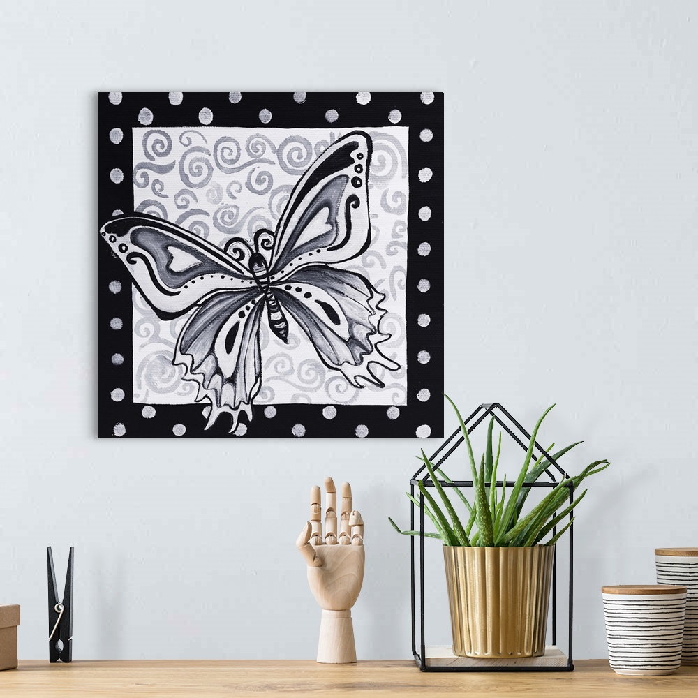 A bohemian room featuring Whimsified Butterfly V