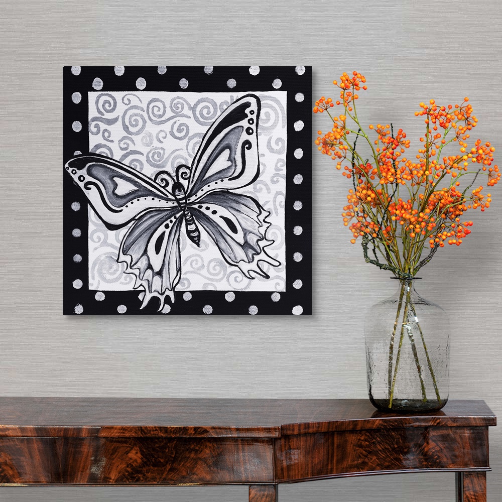 A traditional room featuring Whimsified Butterfly V