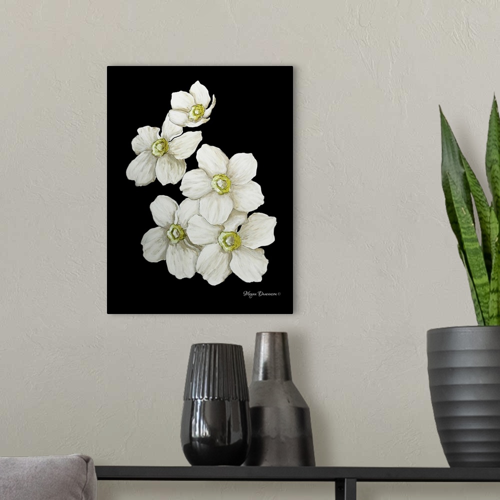 A modern room featuring White Flower Set I