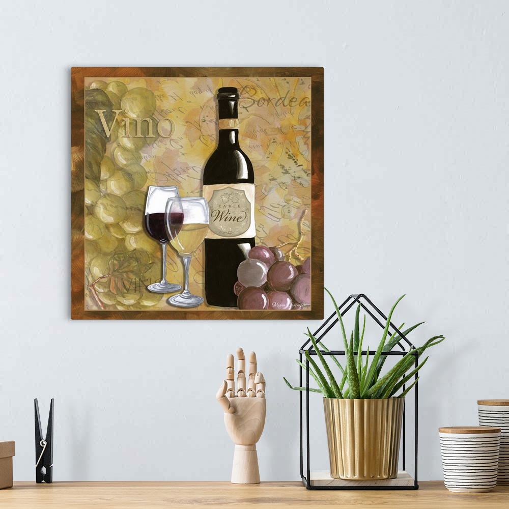 A bohemian room featuring Wine IX