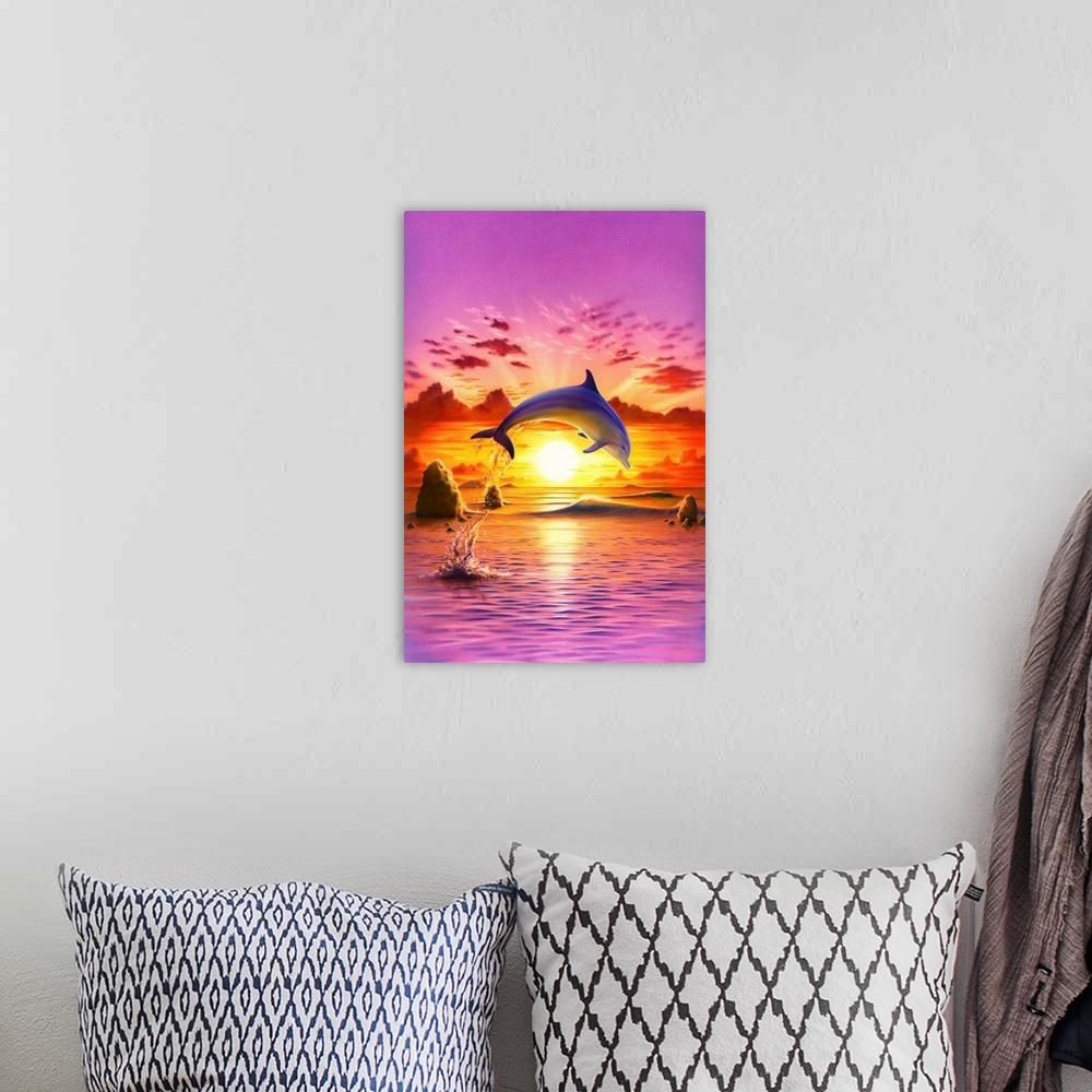 A bohemian room featuring Day Of The Dolphin - Sunset