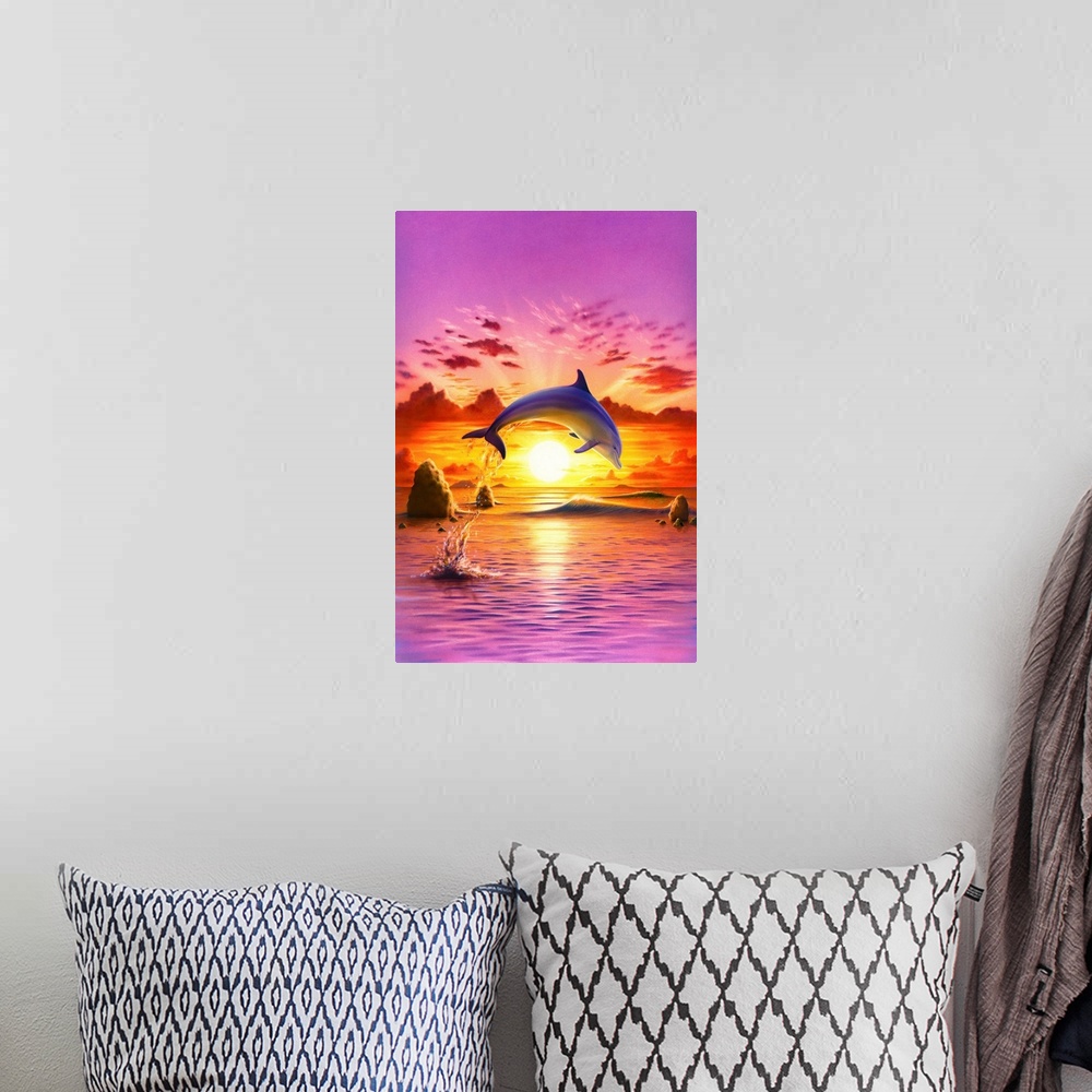 A bohemian room featuring Day Of The Dolphin - Sunset