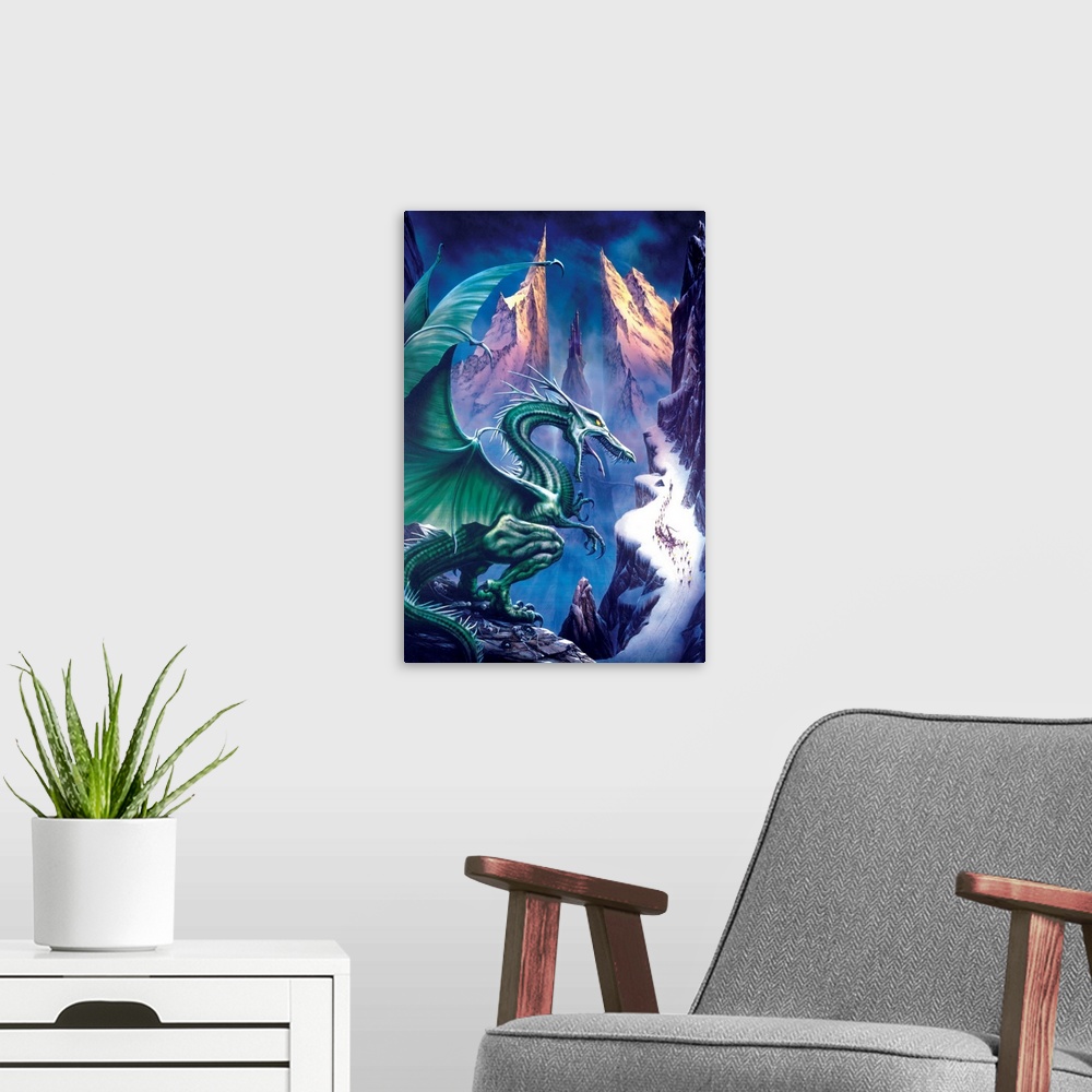 A modern room featuring Dragon Of The North