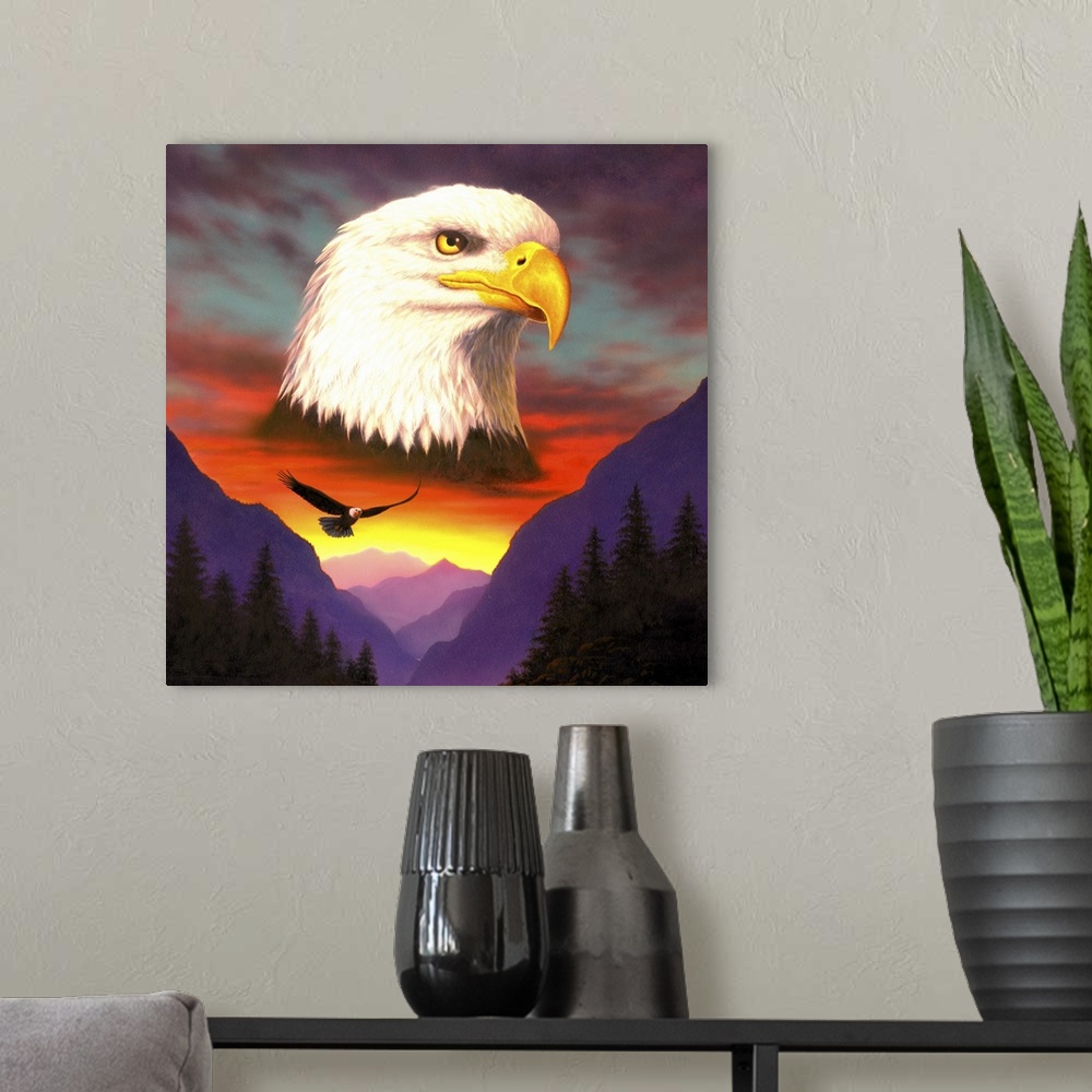 A modern room featuring Eagle