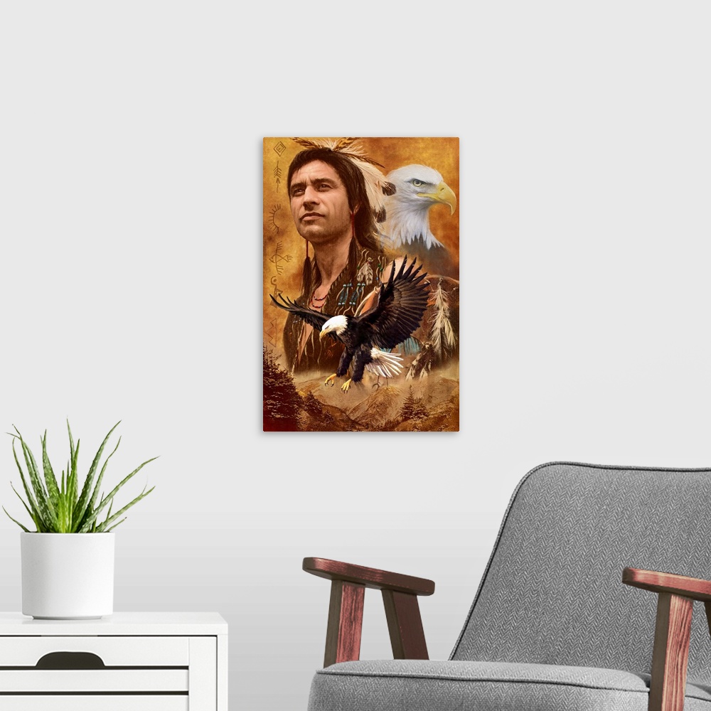 A modern room featuring Eagle Montage