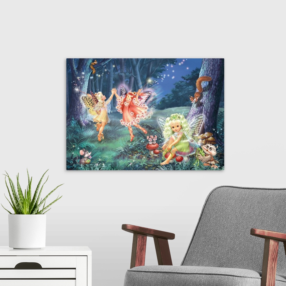 A modern room featuring Fairies Dancing