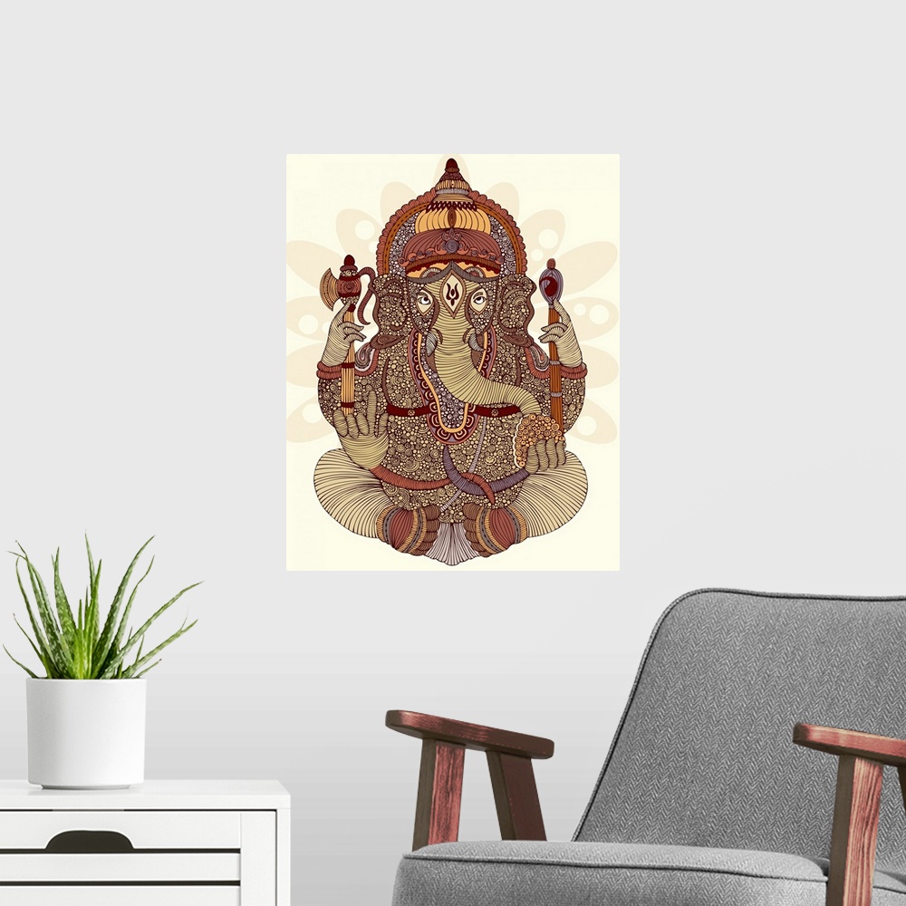 A modern room featuring Ganesha