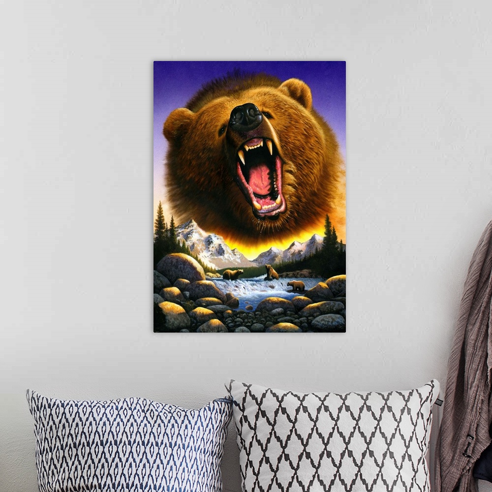 A bohemian room featuring Grizzly Bear