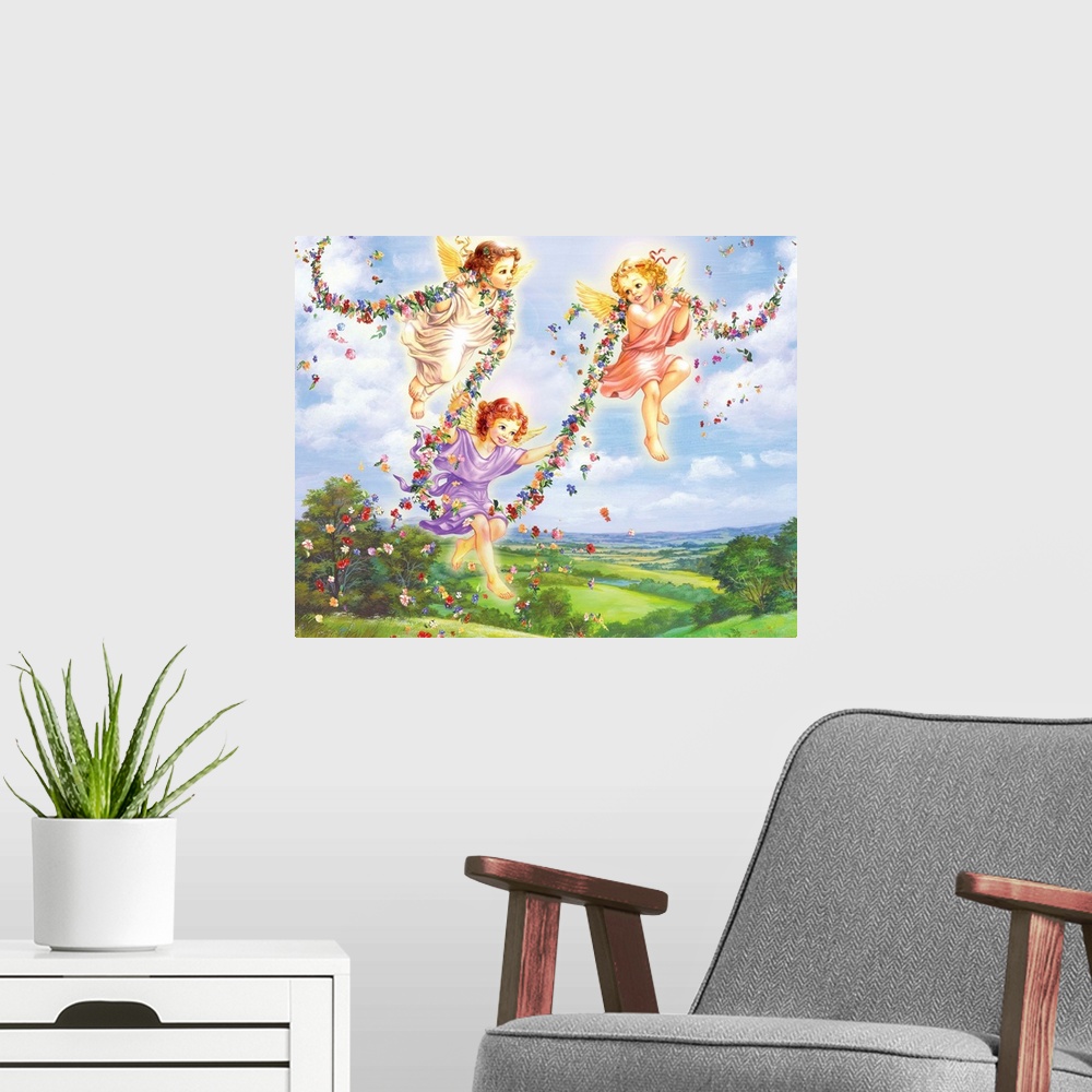 A modern room featuring Little Angels