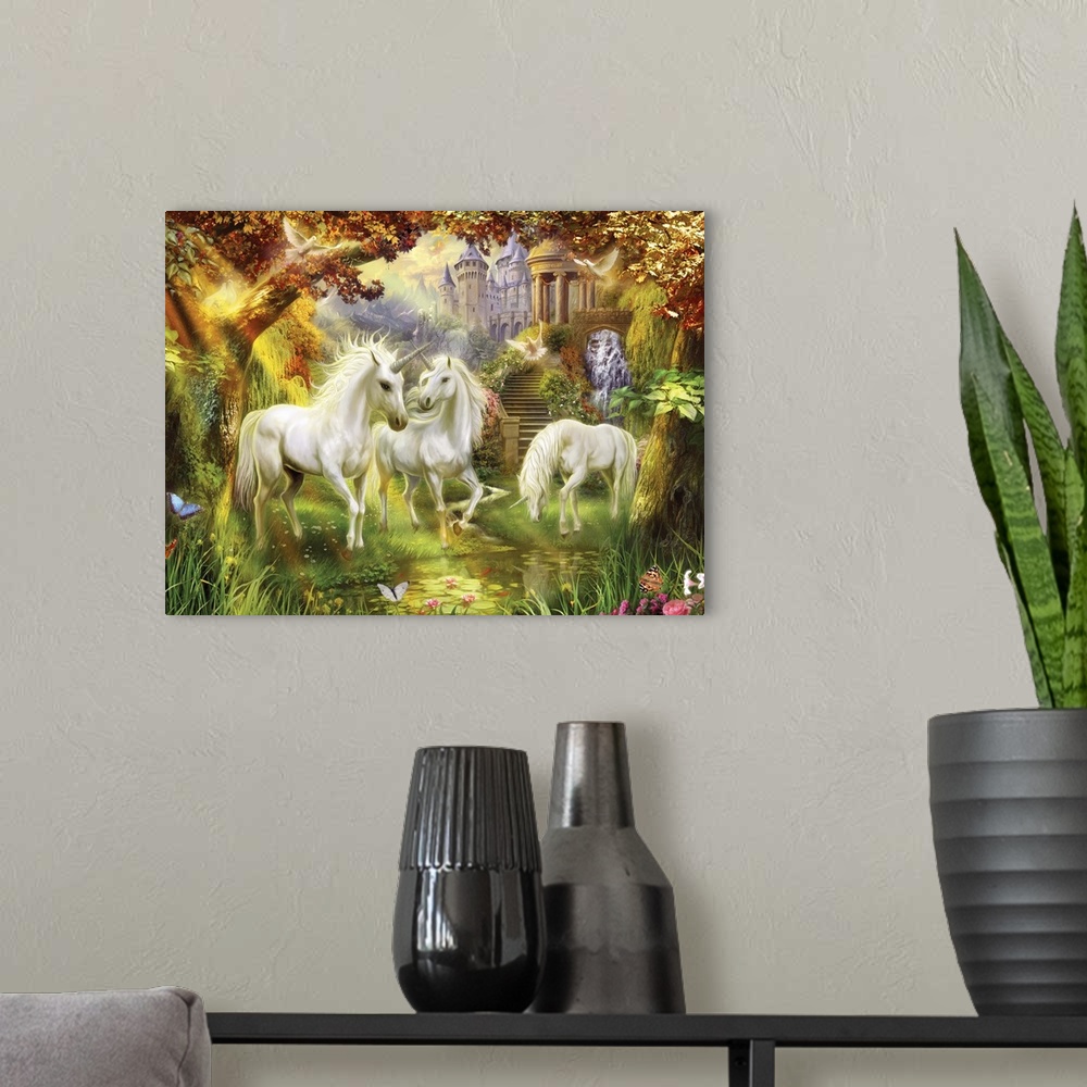A modern room featuring Magical Unicorn Forest