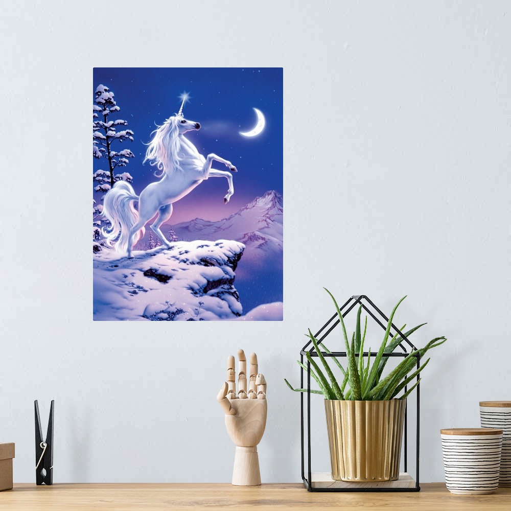 A bohemian room featuring Moonlight Unicorn