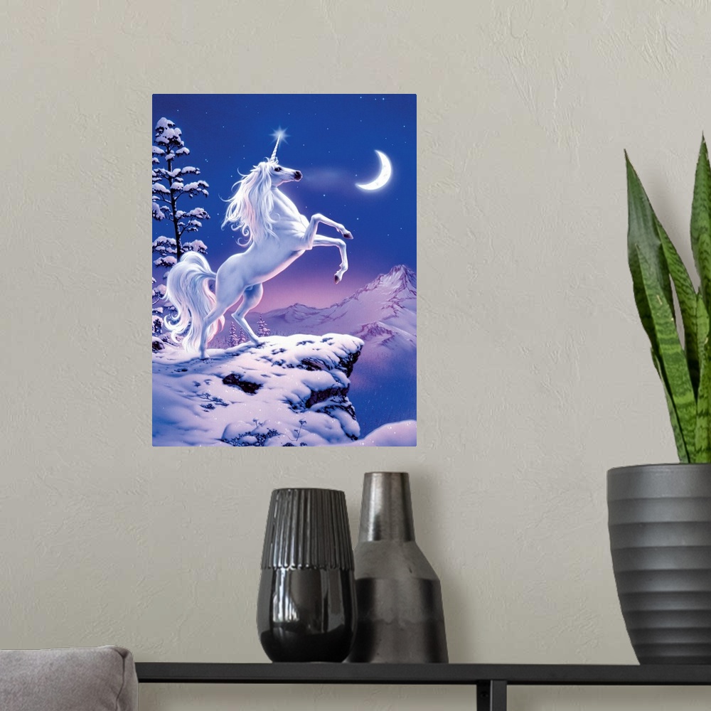 A modern room featuring Moonlight Unicorn