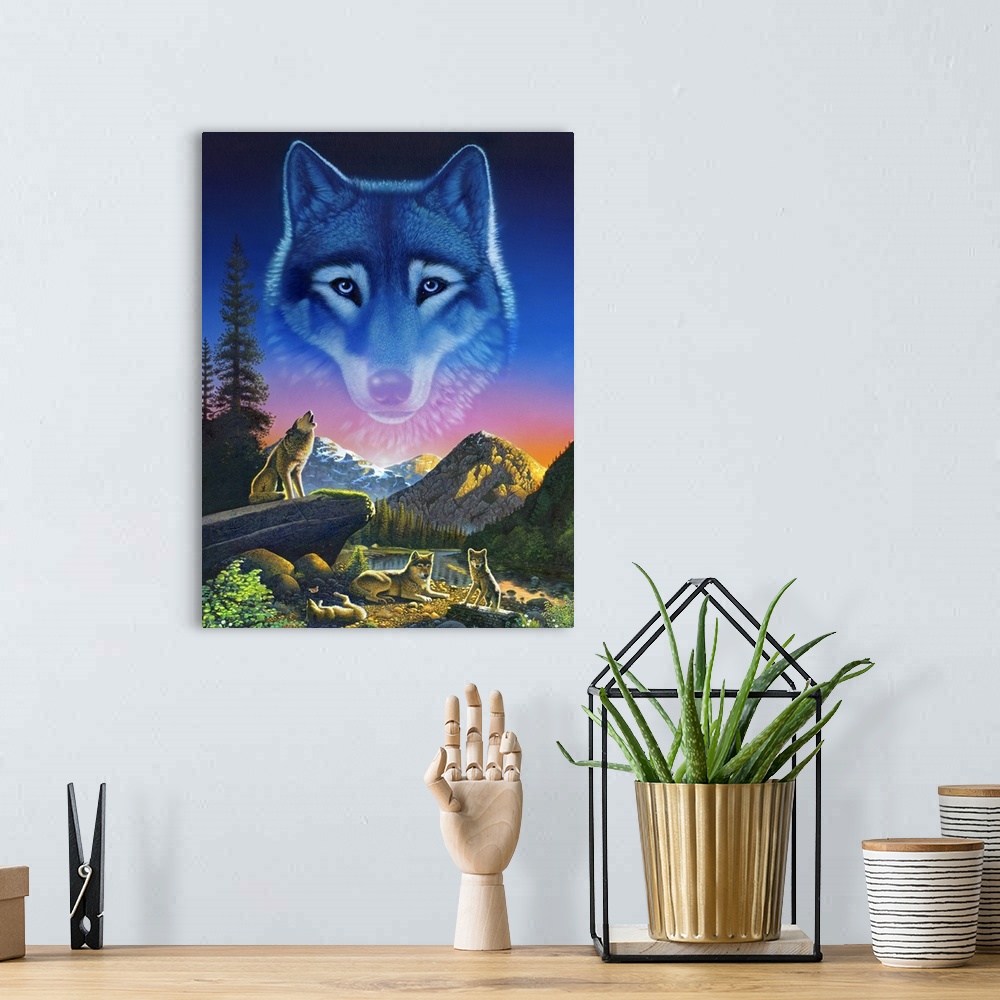 A bohemian room featuring Mountain Wolves