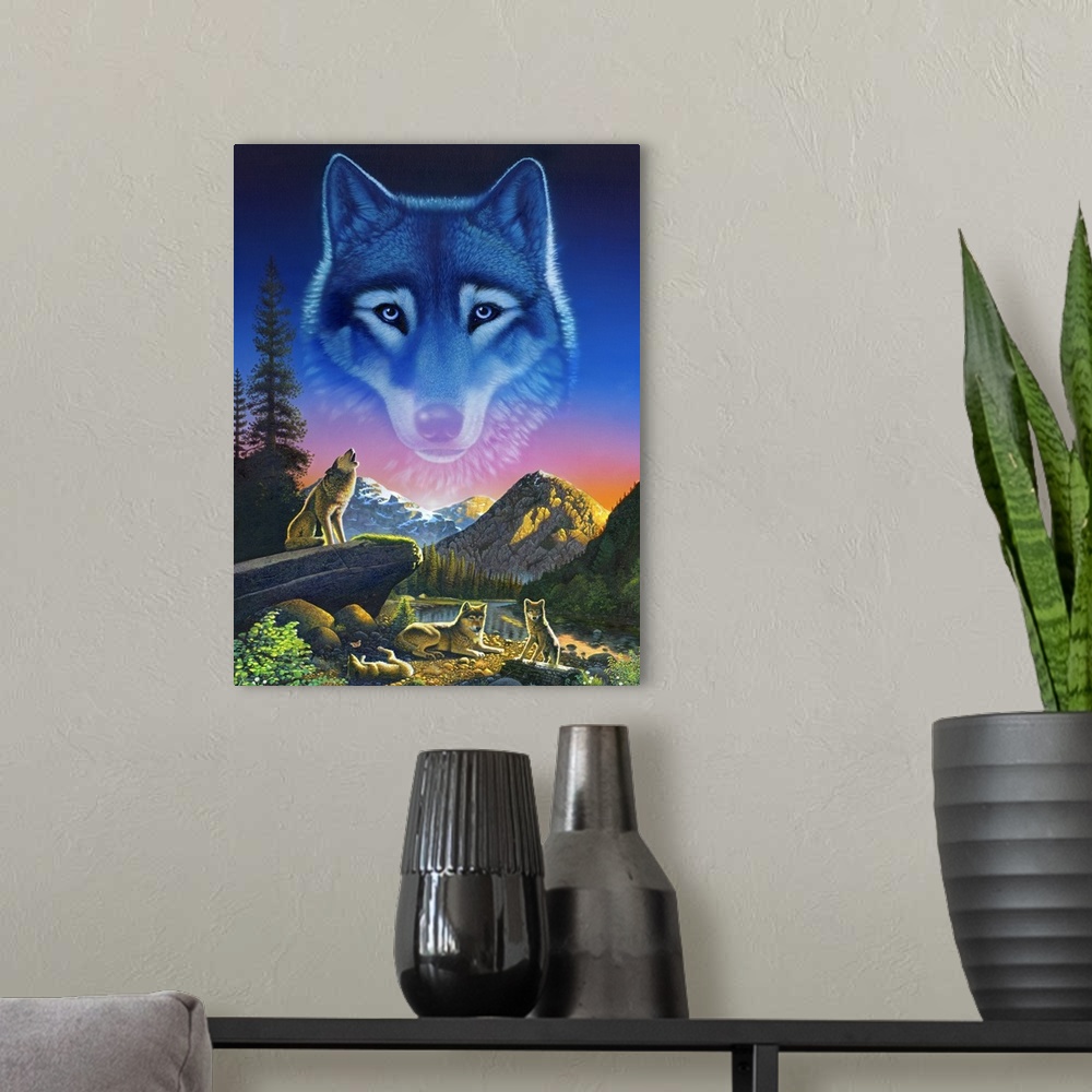A modern room featuring Mountain Wolves