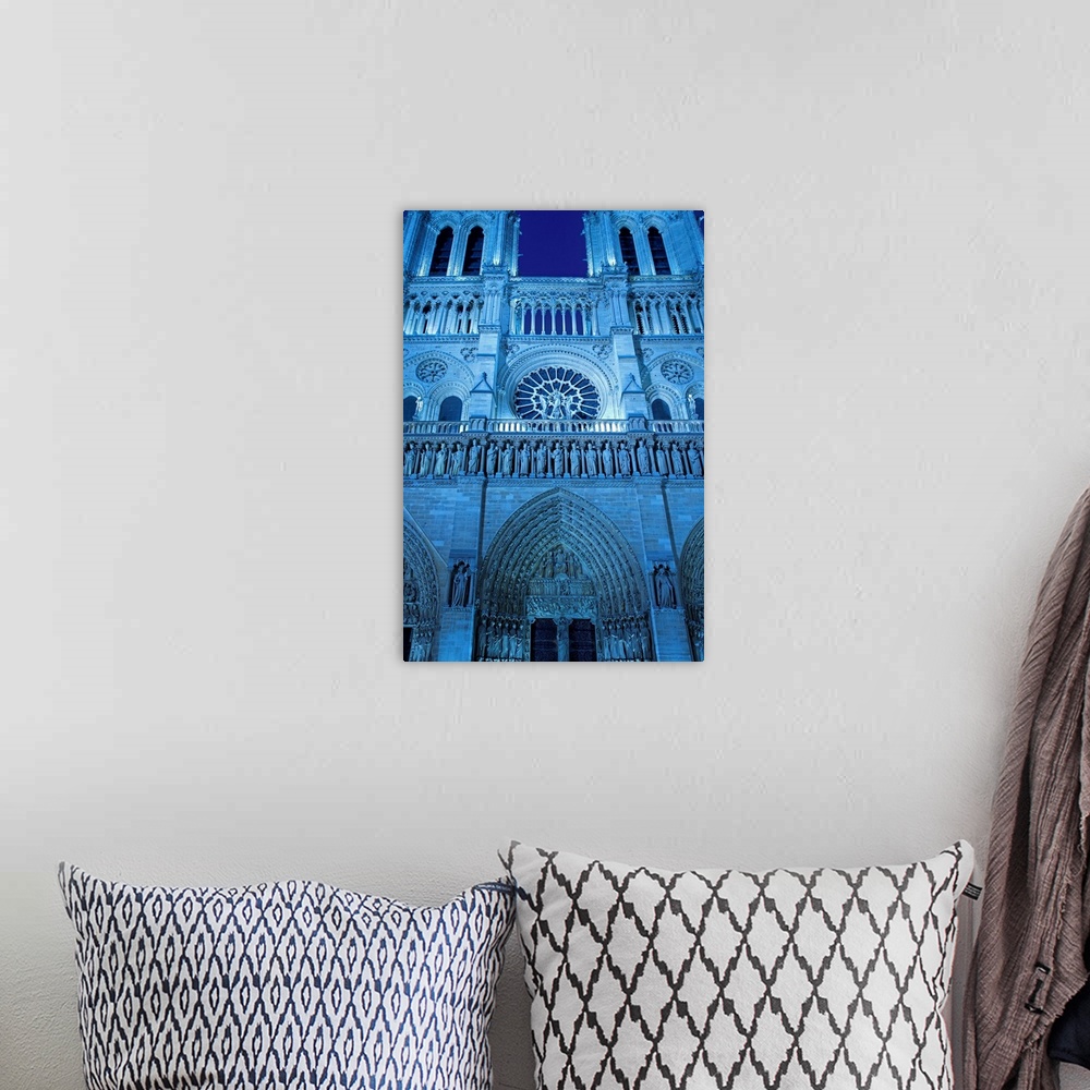 A bohemian room featuring Notre Dame Cathedral by Night