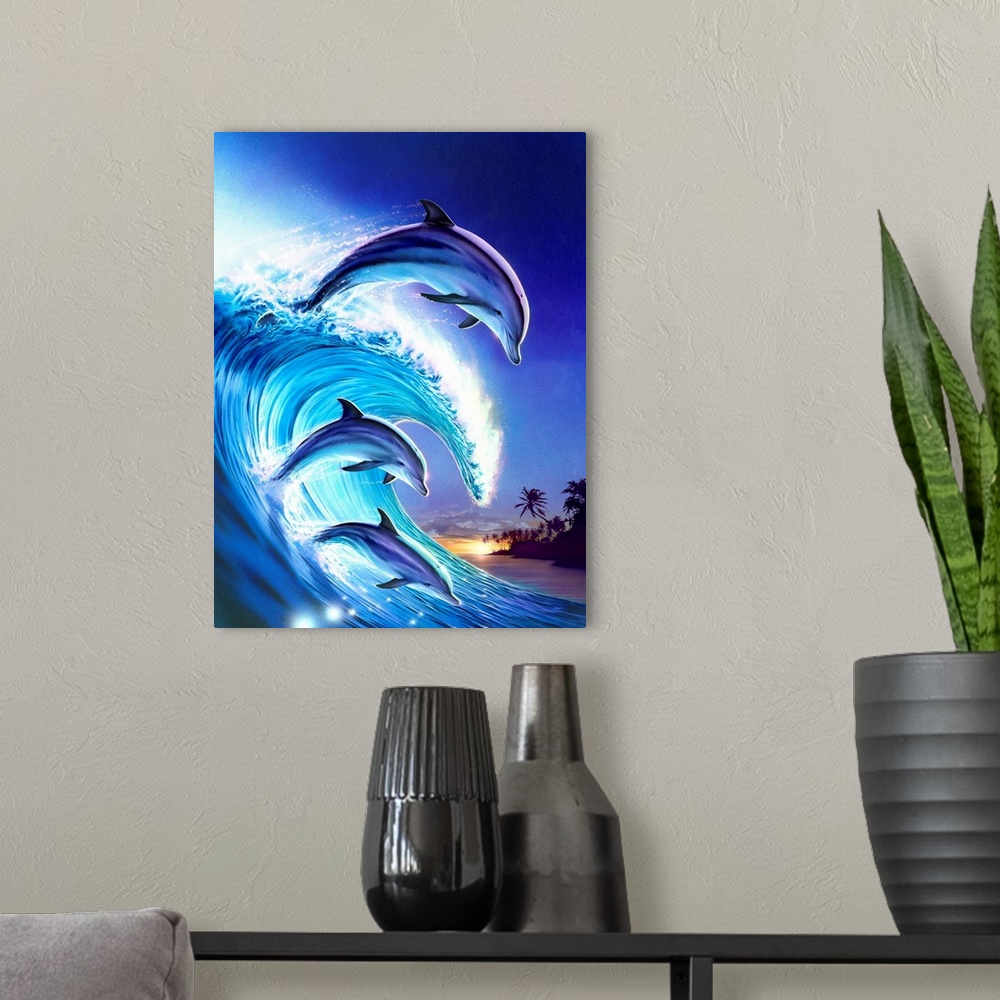 A modern room featuring Riding The Wave