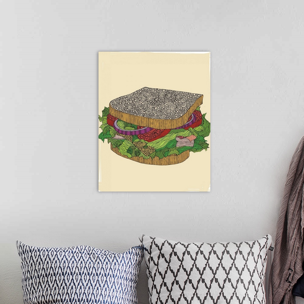 A bohemian room featuring Sandwich
