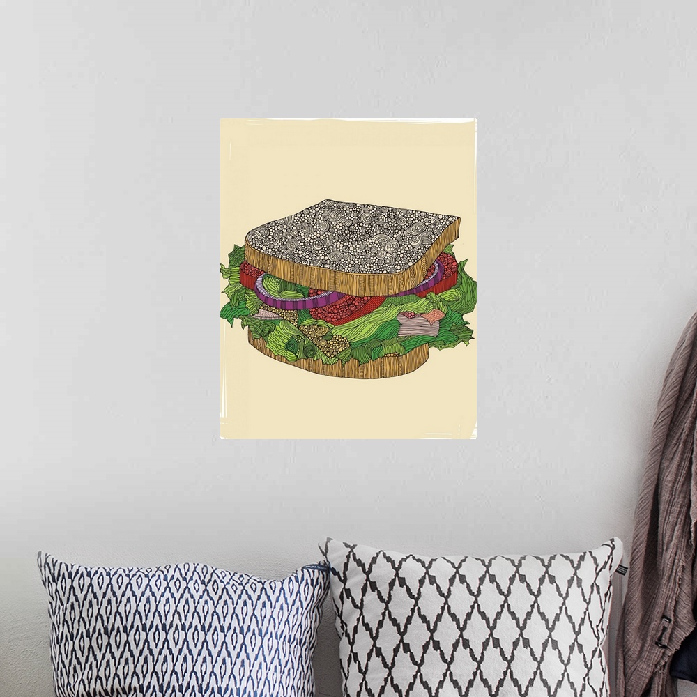 A bohemian room featuring Sandwich