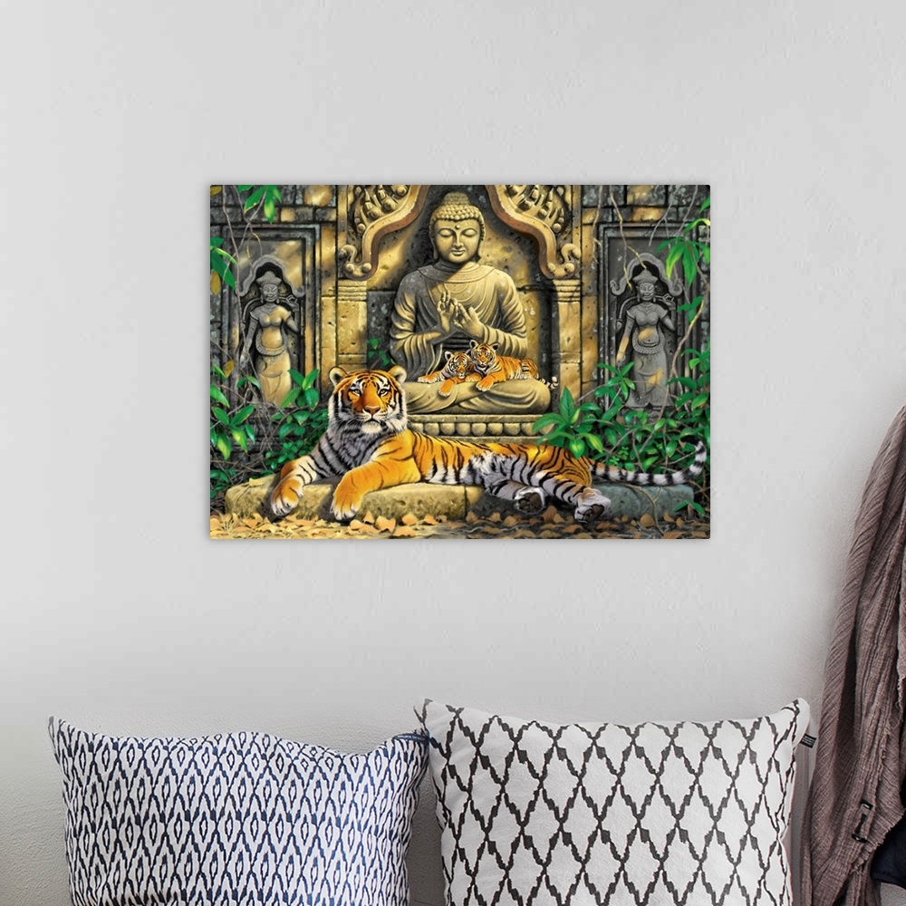 A bohemian room featuring Spiritual Hideaway-Tigers