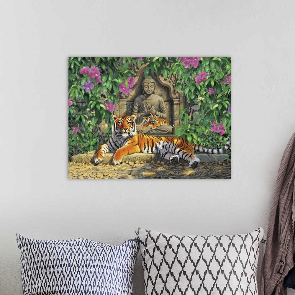 A bohemian room featuring Spiritual Hideaway-Tigers II