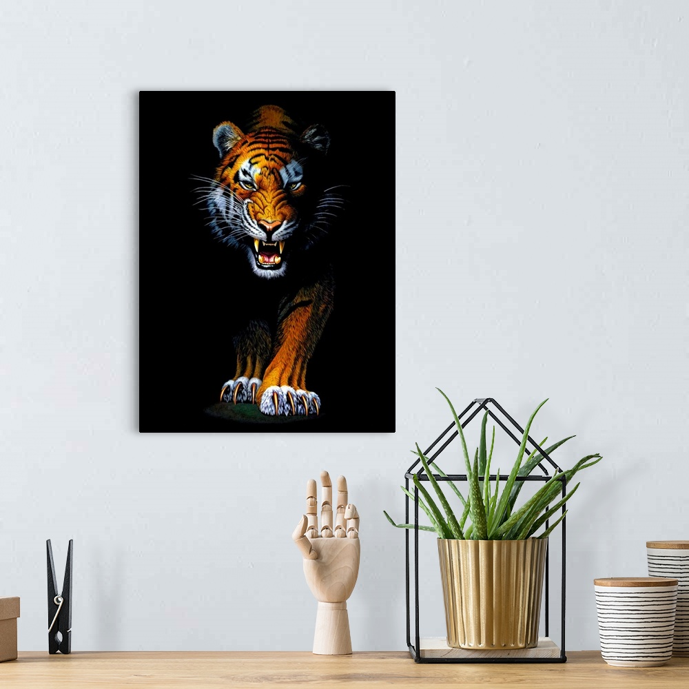A bohemian room featuring Stalking Tiger