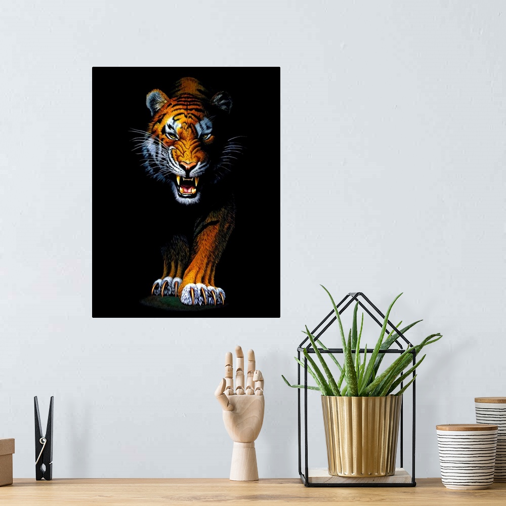 A bohemian room featuring Stalking Tiger