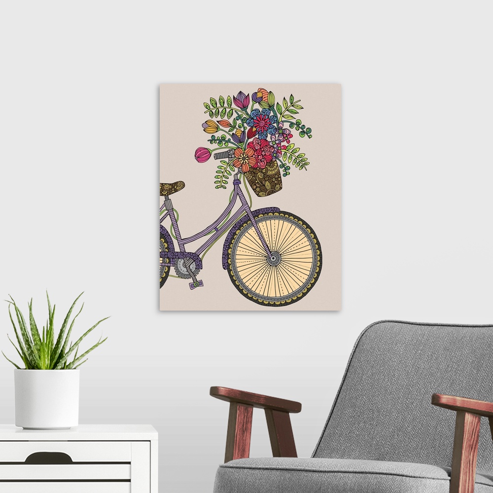 A modern room featuring The Bike