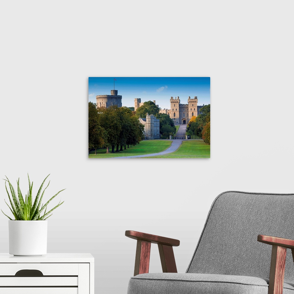A modern room featuring The Long Walk, Windsor Castle