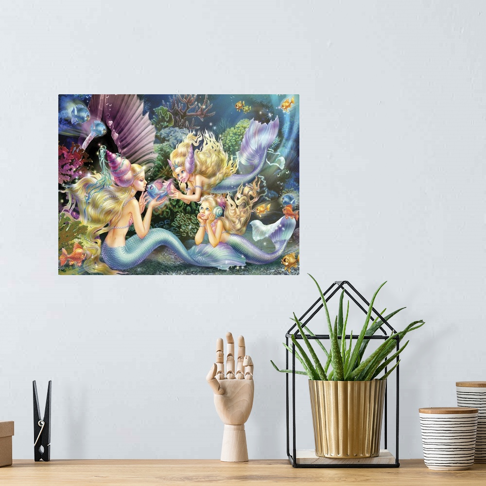 A bohemian room featuring Three Mermaids
