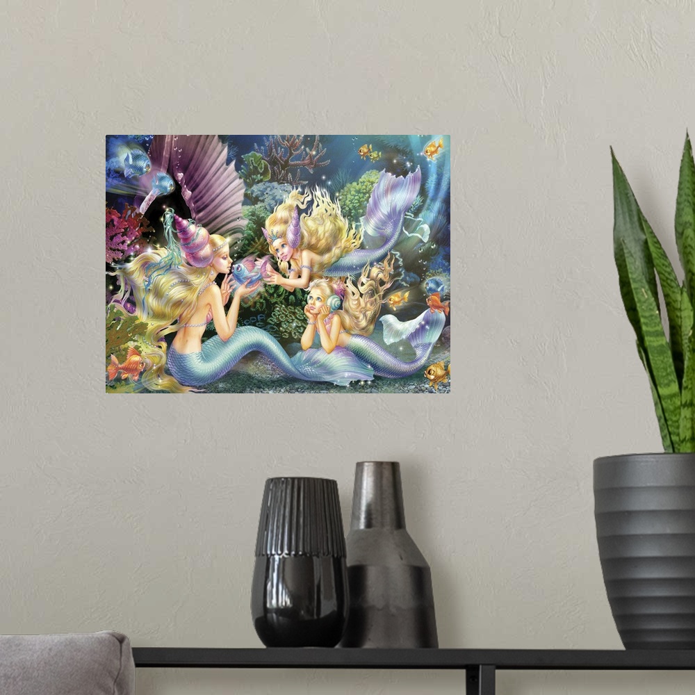 A modern room featuring Three Mermaids